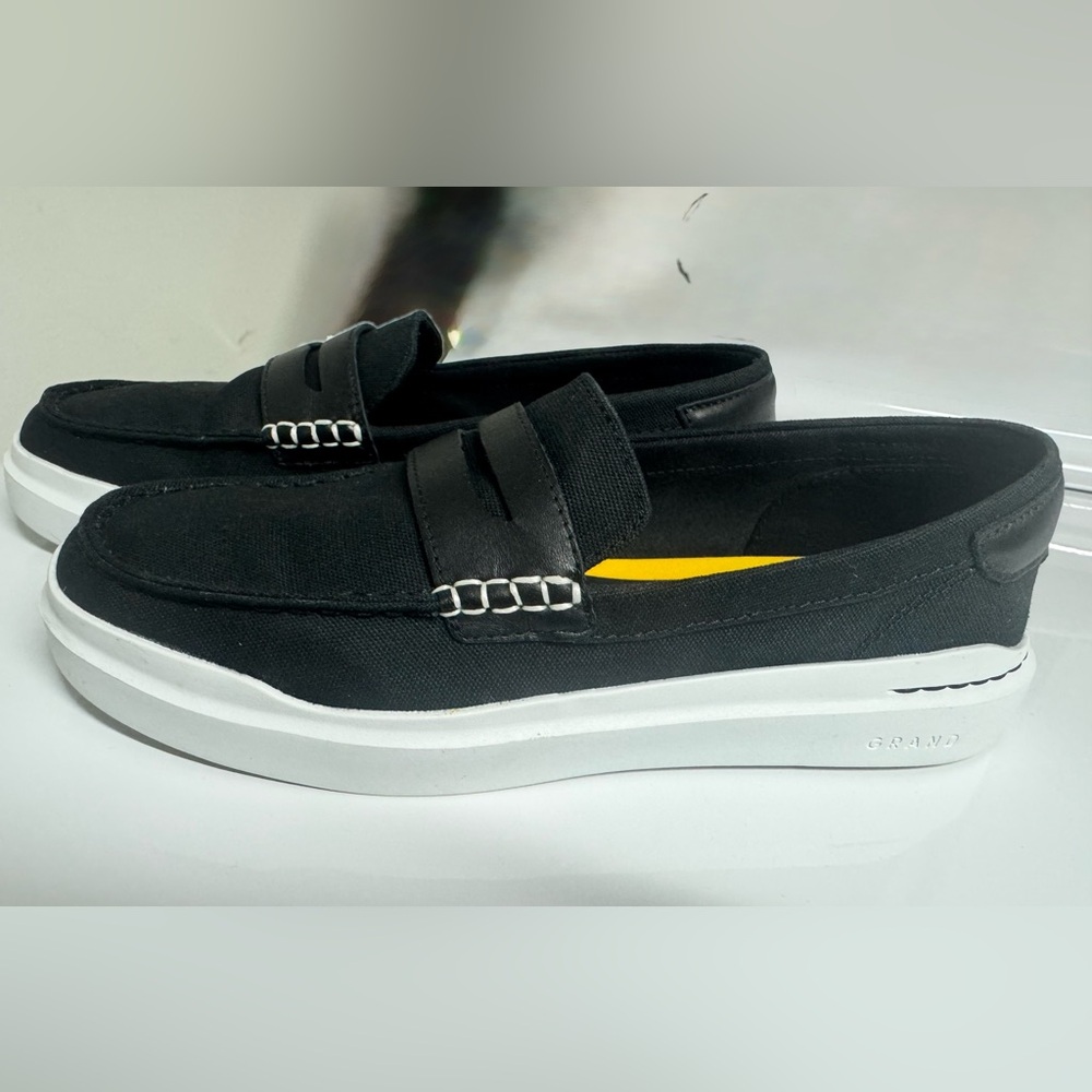Cole Haan Black Women’s Canvas Penny Loafers